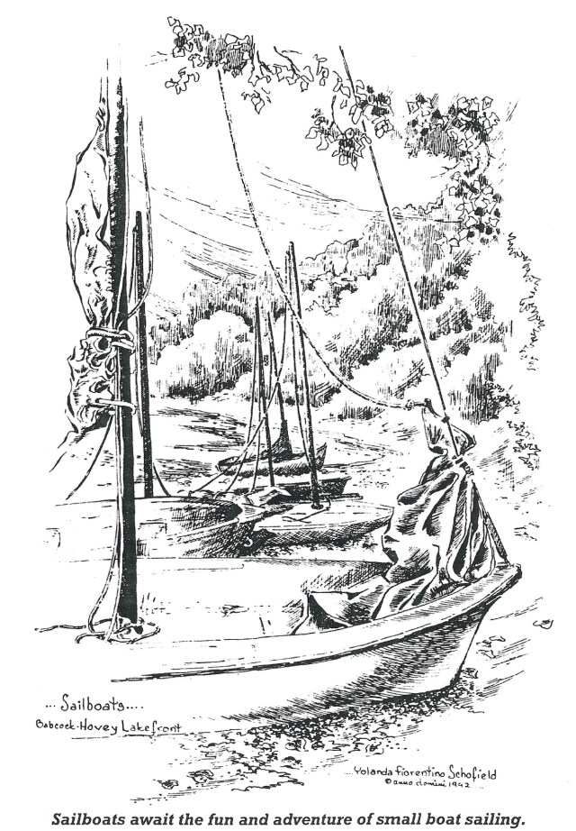 6 Sailboats, Babcock-Hovey Lakefront - 1992